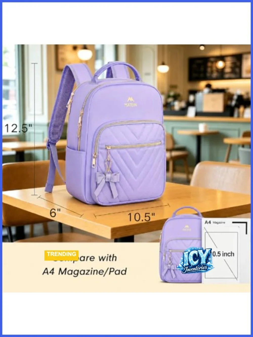 Women's Fashion Backpack Purse, Waterproof Mini Bookbag with Laptop